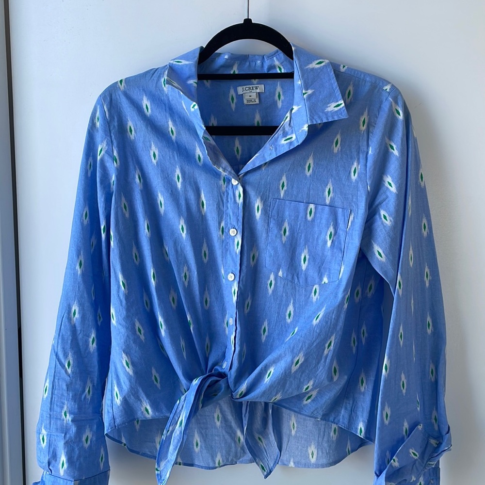 J. Crew summer tie blouse